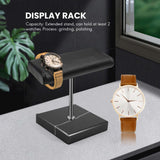 Black Marble Base Watch Sier Color Metal Rod Display Props Bracelet Jewelry Lengthen Placement Stand