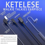 2pcs Walkie Talkie Air Acoustic Tube Surveillance Headset Two Way Radio Earpiece with PTT/VOX for Baofeng Kenwood