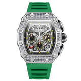 2022 New Luxury Men's Watch ONOLA Unique Fashion Diamond Inlaid Design Automatic Mechanical Waterproof Tape Watch Men