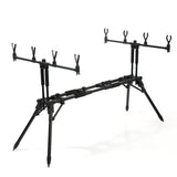 Adjustable Retractable Carp Rod Holder Foldable Fishing Pole Pod Stand with Carry Case