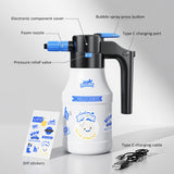 Electric Foam Wash 1.5L Pressure Sprayer USB Rechargeable for Home Garden Car Beauty and Cleaning