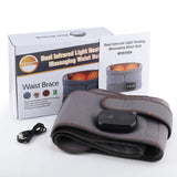 Electric Heating Massager Vibration Hot Compress Lumbar Brace Belt Waist Massage Back Support Relax Blood Circulation