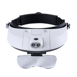 Read Loupe Adjustable Wearing Headband Magnifier Watchmaker Repair Glasses Magnifier High-definition Magnifying Glass With 5 Len