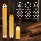 Aluminum Alloy Case Portable Humidor Moisture Storage Tube Pocket Metal Tobacco Cigarettes Holder Cigar Accessories