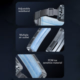 Wearable Waist Belt with PCM Cooling Strip - 5000mAh Rechargeable Personal Fan, 3 Speeds, Hands-Free