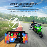 Waterproof 5 Inch Navigator 1000Nit Screen Portable Motorcycle Wireless Carplay with Cameras Dual Bluetooth