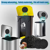12 Pack Activated Charcoal Purifying Deodorizer Fit For Trash Cans, Compost Buckets-Round