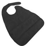 Black Waterproof Soft Apron Adult Bibs Long Clothing Protector Elderly dinner Feeding Bib Daily Necessities Wearable
