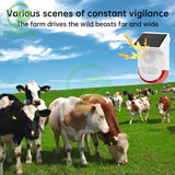 Motion Sensor Outdoor Solar 120dB Loud Siren LED Strobe Lights Sound Security Alarm Adjustable Sensing Distanc