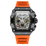 Fashion Men's Watch ONOLA Unique Design Multi-functional Automatic Mechanical Watches Men's Tape Waterproof Wristwatch