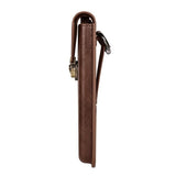 Holster Carabiner Clip Mobile Phone with Brass Spring Lock Men's Faux Leather Belt Bag for Cellphone