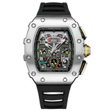 GUANQIN Luxury Mechanical Sports Watch Men's Automatic Winding Watch Tourbillon Chronograph Calendar Week Month Display 2022 New