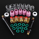 41Pcs/Lot TIG Torch Nozzle Ring Cover Gas Lens Glass Cup For WP17/18/26 Welding Accessories Tool Kit Set Retail
