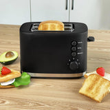 1pc Bread Toaster 2 Slice Toaster, 3.81cm Extra Wide Slots Black Toaster With Reheat, Bagel, Defrost, Cancel Function