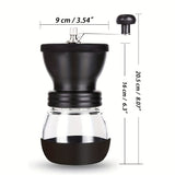 1set, Vintage Manual Coffee Grinder - Manual Coffee Grinder Hand Crank Bean Mill Adjustable Grinder Ceramic Grinding