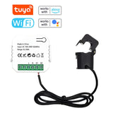 Tuya WiFi Energy Meter 80A Current Transformer Clamp KWh Power Electricity Device Compatible Alexa Google Home for Voice Control