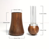 1pc Espresso Coffee Stirrer Needles 0.4mm Espresso Distribution Tools Natural Wood Handle And Stand