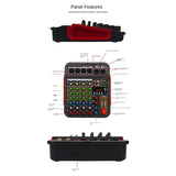 Digital 4 Channel Audio Mixer Bluetooth Mixer Console Built-In Phantom Supply With Audio System For Studio Recording