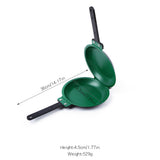 1pc Steel Double Pan, The Perfect Pancake Maker, Nonstick Easy To Flip Pan, Double Sided Frying Pan For Fluffy Pancakes