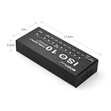 MOSKYAudio ISO-10 Effect Power Supply Station - 10 Isolated DC Outputs & One 5V USB Output for 9V, 12V, 18V Guitar Effects