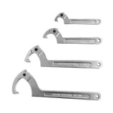 Adjustable Pin Spanner Wrench Hanging Rings Chrome Finish Spanner Hook Wrench Set Versatile Clear Scale Stable Grip Universal