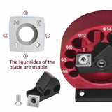 Dowel Maker Jig Kit Aluminum Alloy Square Wood Bar Round Auxiliary Tool Carbide Blade 8 Different Diameter Turning Holes