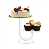 2 Tier Cupcake Display Stand Round Acrylic Shelf DIY Candy Dessert Tower Rack Wedding Party Cake Decorating Tool
