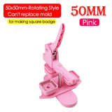 50mm Square Badge Button Maker - DIY for Magnets, Button/Badge Pins. 50x50mm Consumables for Refrigerator Decor