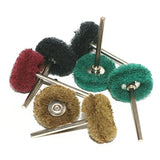 100PCS Scouring Pad Brush 2.35MM Shank Nylon Abrasive Brush Fiber Grinding Sanding Head Buffing Polishing Wheel Grinding Tools