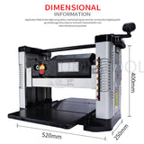 2000W Small Household Woodwork Press hine Automatic Feeding 220V Multifunctional DIY Woodworking Planer