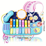 Musical Toys For Toddlers  6 In 1 Multifunction Baby Musical Toys Piano Drum Set  Electronic Learning Toys