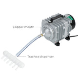 Electromagnetic Air Compressor Pump Air Aerator Pump For Pond 35W 45W EU Plug Aquarium Air Pump ACO-308 ACO-318