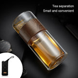 200ml Holder Glass Double Layer Cup Infuser Tumbler Drinkware Water Bottle With Tea Filter