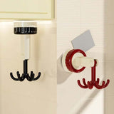 Six Claw Swivel Hook Reusable Heavy Duty Vacuum Suction Cup For Glass Home Kitchen Bathroom Hoo