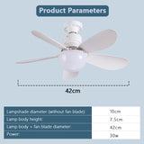 30W LED Light Ceig Fan with Remote Control E26/E27 Base 3 Speeds Adjustable Wind Speed for Home Living Room Bedroom Decor