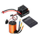Waterproof 3650 4300KV Brushless Motor With 60A 2-4S Lipo ESC Programming Card Combo Set For 1/10 RC Car Truck