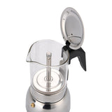 Stainless Steel Pot Caffe hine Glass Espresso Makers Latte Percolator Stove Top Moka Coffee Maker 200/300/450ML