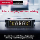 Car with display four wheel external wireless solar tire pressure monitor