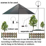Indoor/Outdoor GA-800 Active Loop Shortwave 10KHz-159MHz Working Frequency HF Radios Antenna With Control Box