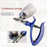 Automatic Veterinary Continuous Animal Injection Adjustable Vaccine Syringe for Livestock Bird Cattle Sheep Veterinarian