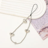 Mobile Grip Beaded Phone Hanging Chain Wrist Strap Set Women Universal Cell for Girls