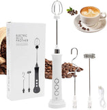 3 In 1 Wireless Milk Frother Handheld Foam Maker Lattes Coffee Whisk Mixer Foamer for Cappuccino Frappe Matcha Frothing Wand