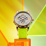 Fashion men's watch ONOLA high-quality hollow full-automatic mechanical watches men waterproof sports silicon tape wristwatch