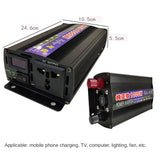 NEW Voltage Converter DC 12V 24V To AC 220V 1000W 2000W Power Pure Sine Wave Car Solar Energy Inverter
