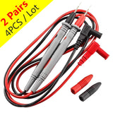 2 Pair Universal Multimetros Multimeter Leads Probes Cable Wires Test Lead Wire For AC DC LCD Digital Multimeters 20A