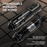 XNET  Wireless Tattoo Machine Rotary Battery Pen 5.0 Stroke Brushless Motor With LED Digital Display With Extra 4.0mm eccentric