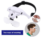 1x 1.5x 2x 2.5x 3.5x 5 lens magnifying glasses for eyelash extensions Led magnifying glasses for cosmetic beauty stores