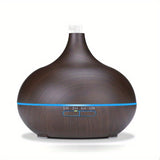 1pc Aroma Diffuser Essential Oil Large Room Office 550ml Wood Color USB Charge Essential Oil Diffusers