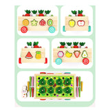 Multifunctional From 1 2 3 Years Plug-In Gift Toy Sorting Game Wooden Puzzle Carrot Harvest Easy To Use