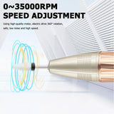 Elegant Nail Drill 35000 RPM Remember Speed Electric File High Powerful Manicure Machine for Nail Art Salon Professional Drill